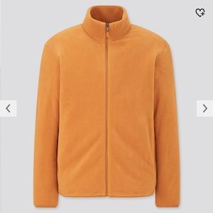 Uniqlo unisex yellow fleece long sleeve full zip jacket NWT